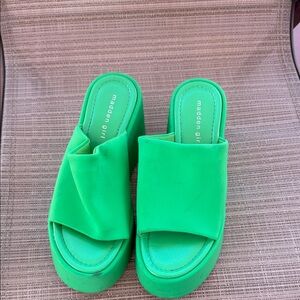 Madden Girl Bright Green Mules